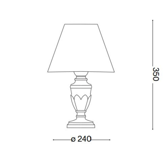 Firenze tl1 ideal lux abat-jour per camera da letto bianca e oro