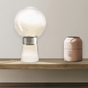 Lampada da tavolo in vetro miloox jotto design moderna