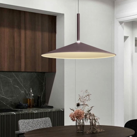 Lampadario saliscendi per cucina moderna marrone 16w 3000k