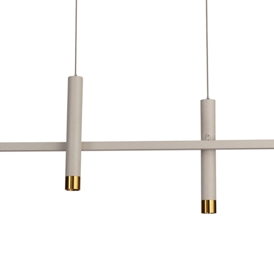 Lampadario led per cucina design bianco oro