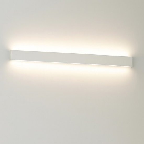 Applique da esterno 120cm moderna led 48w 3000k rettangolare bianco