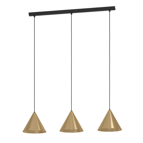 Eglo narices lampadario dorato per cucina 