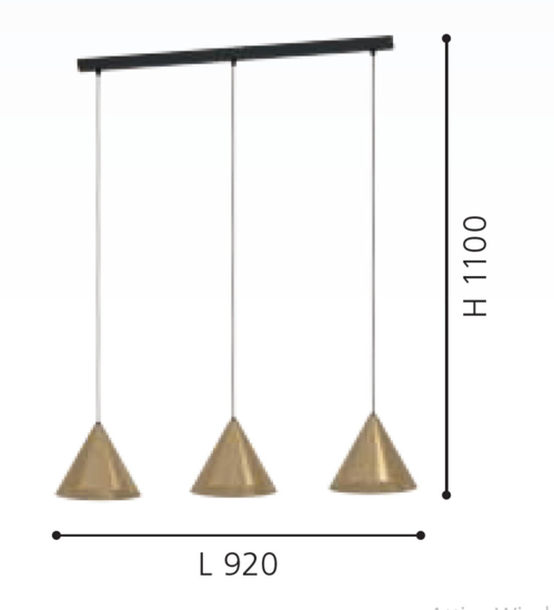 Eglo narices lampadario dorato per cucina 