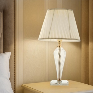 Lt villa ondaluce abat-jour da comodino classica per camera da letto vetro