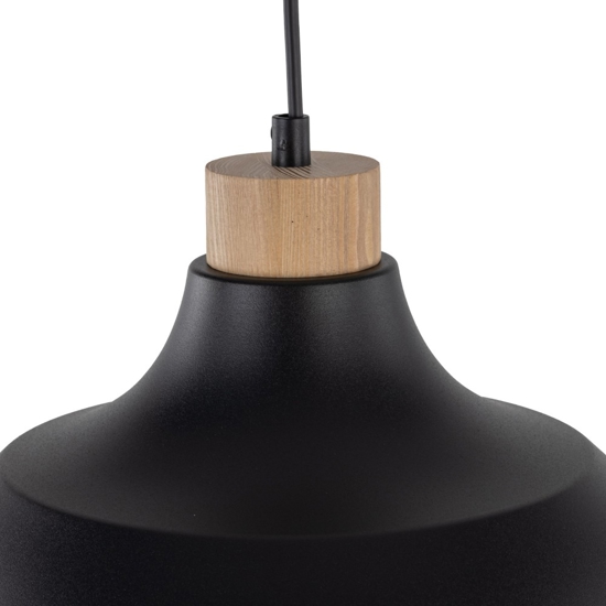Lampadario per cucina moderna nero a cupola 34 cm