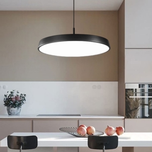 Lampadario urban isyluce nero per cucina led 39w dimmerabile