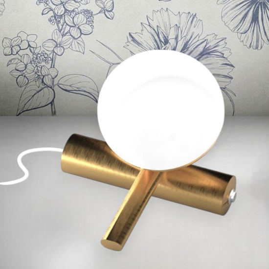 Abat jour da comodino led 3000k oro linea light rossini ca148fhgwdi