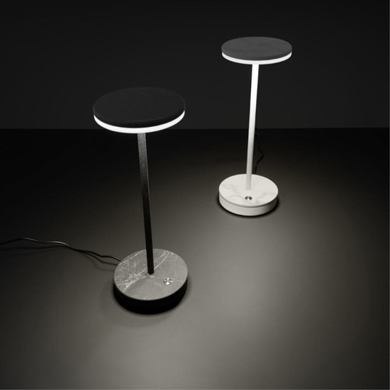 Lampada da tavolo nera led 3000k linea light gemini tab