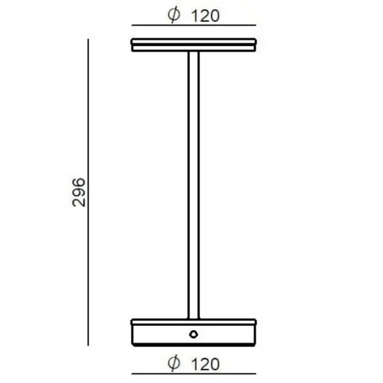 Lampada da tavolo nera led 3000k linea light gemini tab