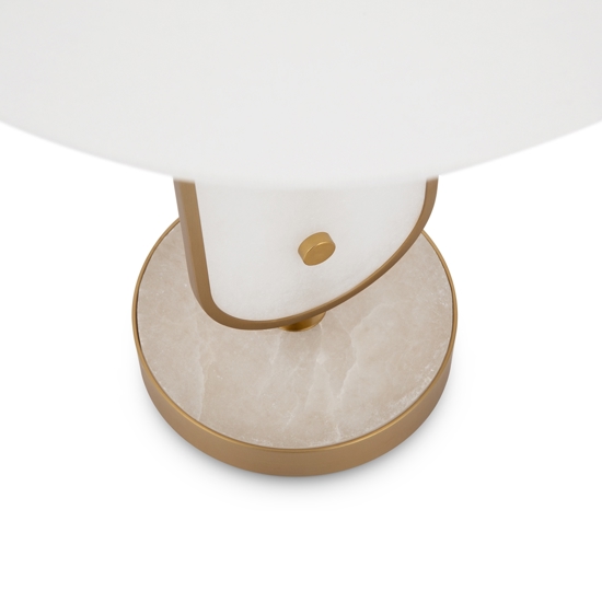 Maytoni marmo abat-jour da comodino contemporanea oro ottone paralume in tessuto