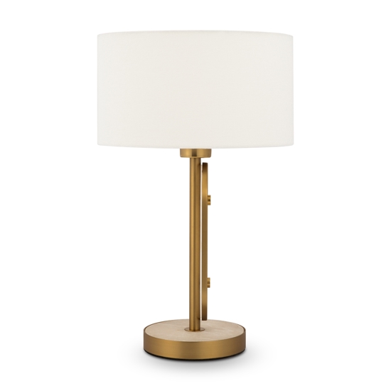 Maytoni marmo abat-jour da comodino contemporanea oro ottone paralume in tessuto
