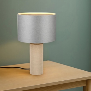 Lampada da tavolo moderna h30 paralume crigio