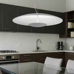 Lampadario da cucina horizon linea light bianco led 34w 3000k