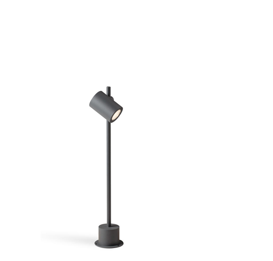 Lampione da giardino grafite led 13w 3000k orientabile ip65
