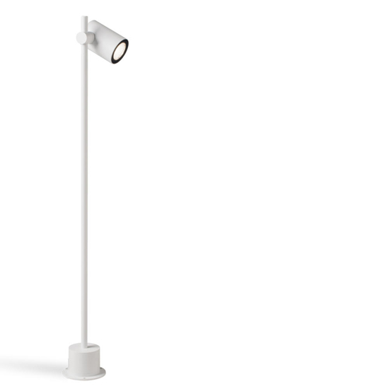 Lampione da giardino moderno bianco orientabile led 13w 3000k