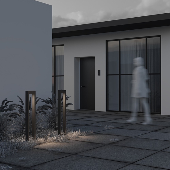 Maytoni lampione da giardino bonn led 3000k ip65 grigio