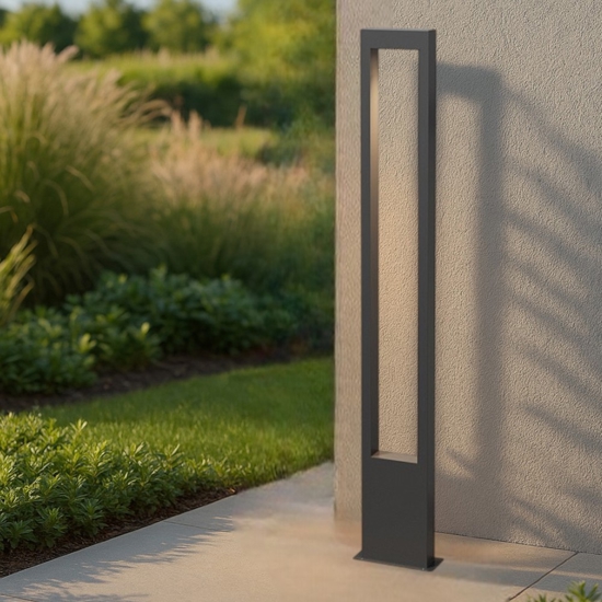 Maytoni bonn lampione da giardino led 3000k ip65 rettangolare