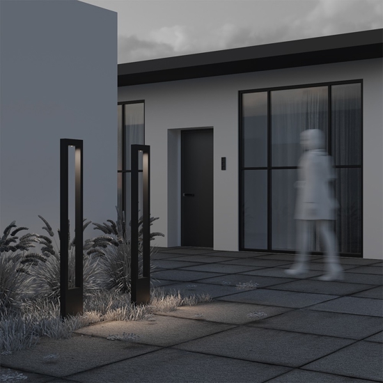 Maytoni bonn lampione da giardino led 3000k ip65 rettangolare
