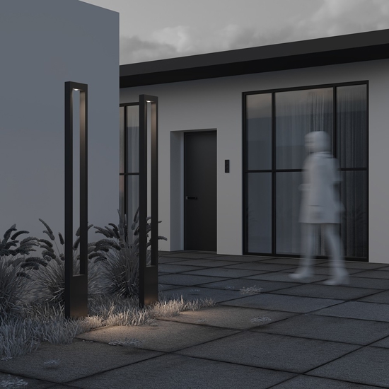 Maytoni bonn lampione da giardino led 3000k ip65 design moderno