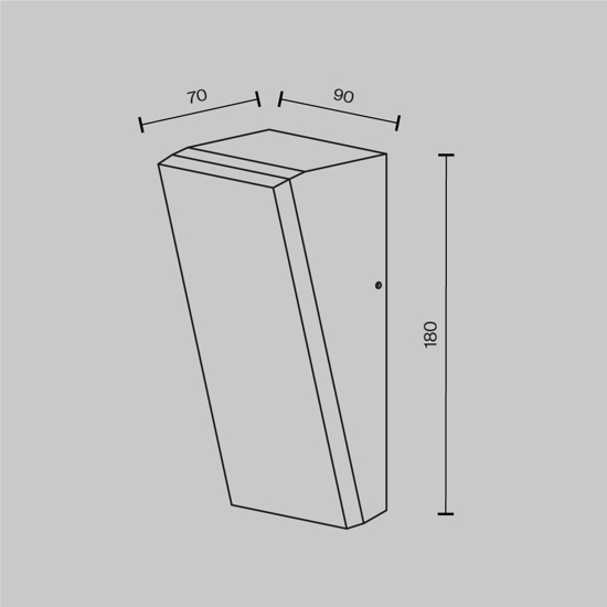 Maytoni brick applique da esterno led 3000k ip54 design minimal