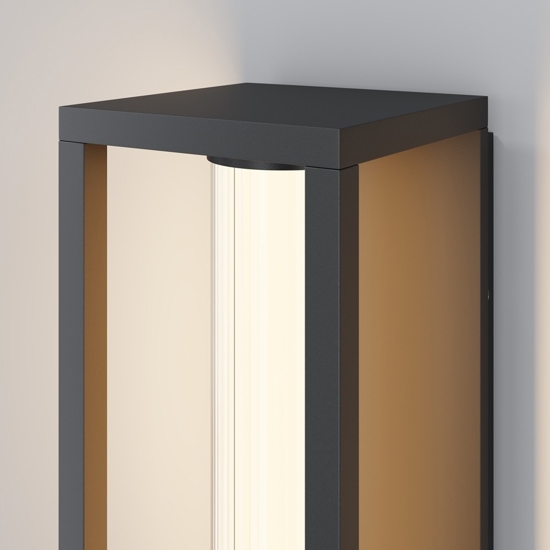 Maytoni expo applique per esterno da parete led 3000k ip54 nero