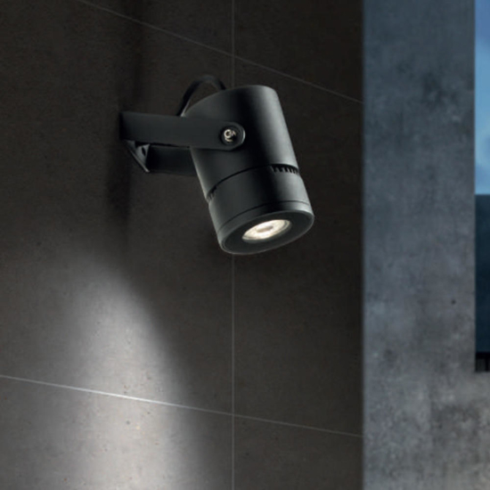 Faretto da esterno grafite orientabile led 12w 3000k ip65