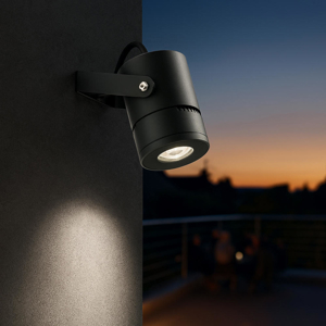 Faretto per esterni led 12w 3000k ottica 36 grigio