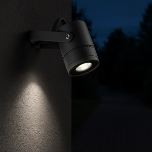 Faretto grigio da esterno 12w 4000k orientabile ip65