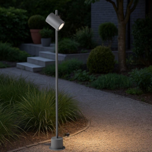 Lampione moderno per esterno led 13w 3000k grafite orientabile