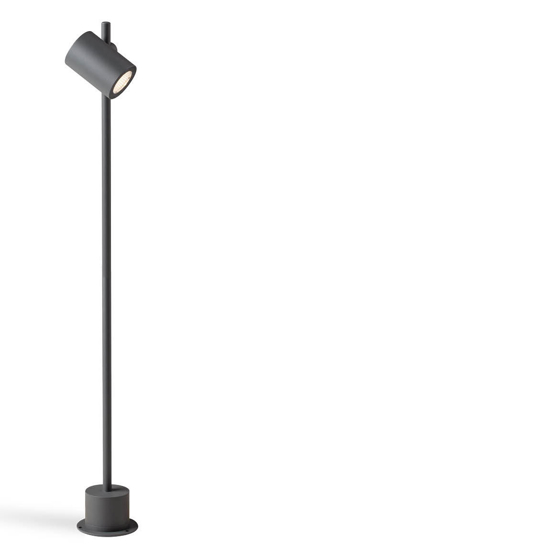 Lampione moderno per esterno led 13w 3000k grafite orientabile