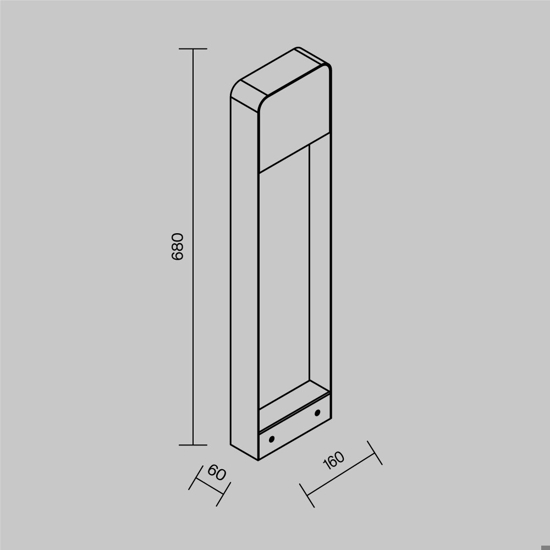 Maytoni porte lampione da esterno giardino led 3000k ip54 moderno