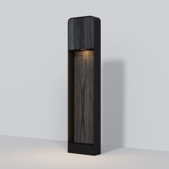 Maytoni porte lampione da giardino led 3000k ip54 effetto legno