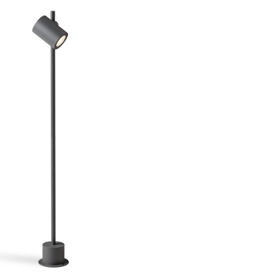 Lampione grigio da giardino orientabile led 13w 3000k