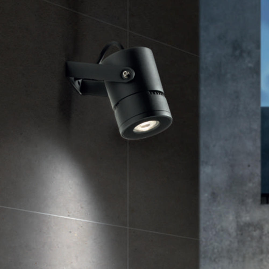 Faretto da esterno grigio led 12w 4000k ottica 15