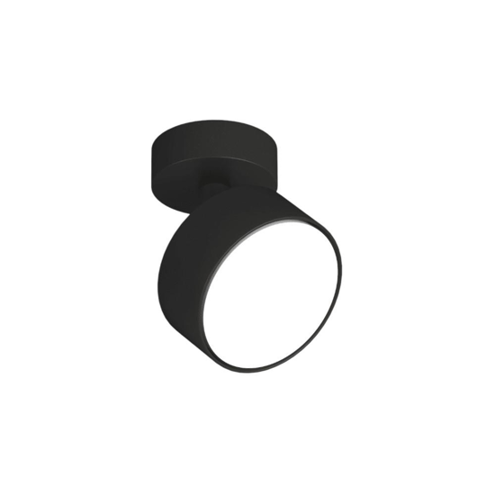 Applique nera con spot orientabile da parete toplight