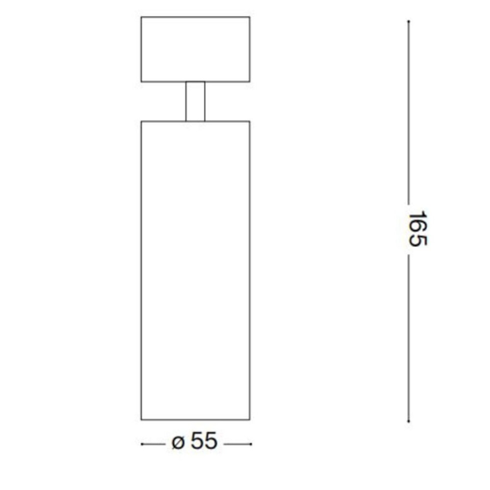 Ideal lux dynamite pl1 applique da parete nero spot orientabile
