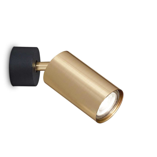 Ideal lux dynamite pl1 applique oro ottone spot orientabile