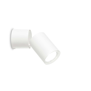 Toby pl1 ideal lux applique cilindro bianco orientabile