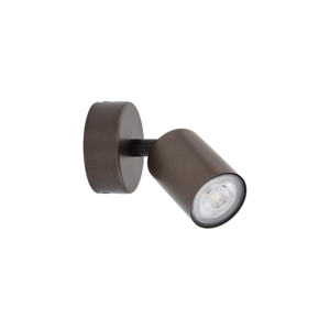 Applique da parete marrone spot cilidnro orientabile da soffitto