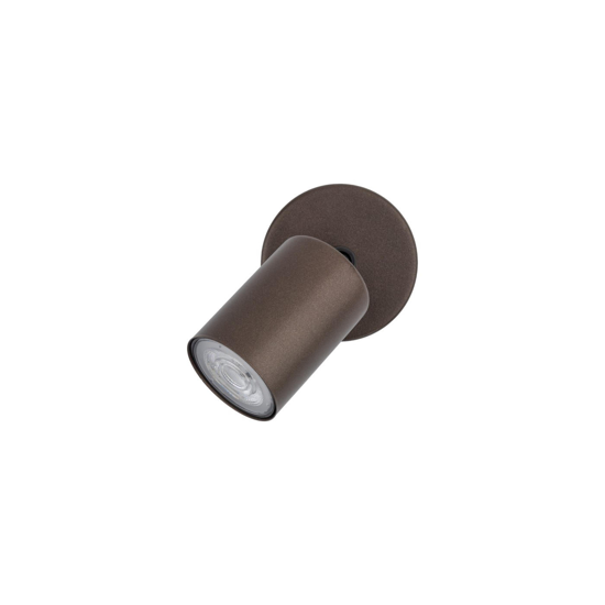 Applique da parete marrone spot cilidnro orientabile da soffitto