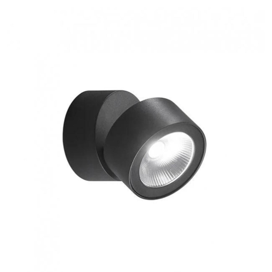 Applique orientabile led da parete 15w cct nero perenz camera