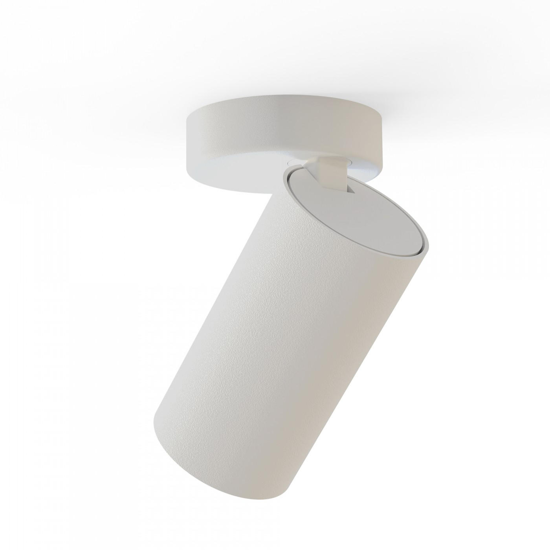 Applique da parete con spot cilindro bianco gu10 orientabile