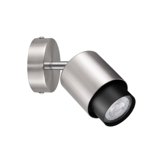Applique da soffitto grigio nickel orientabile