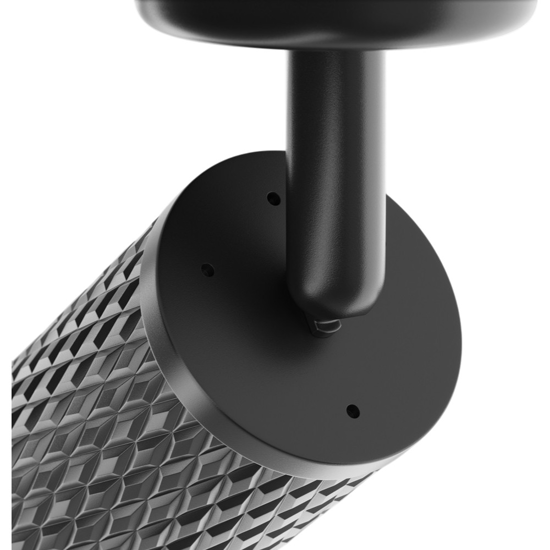 Applique da parete con spot nero cilindro rigato orientabile maytoni focus