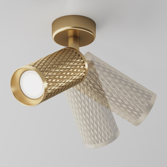 Applique focus classico cilindro oro orientabile maytoni