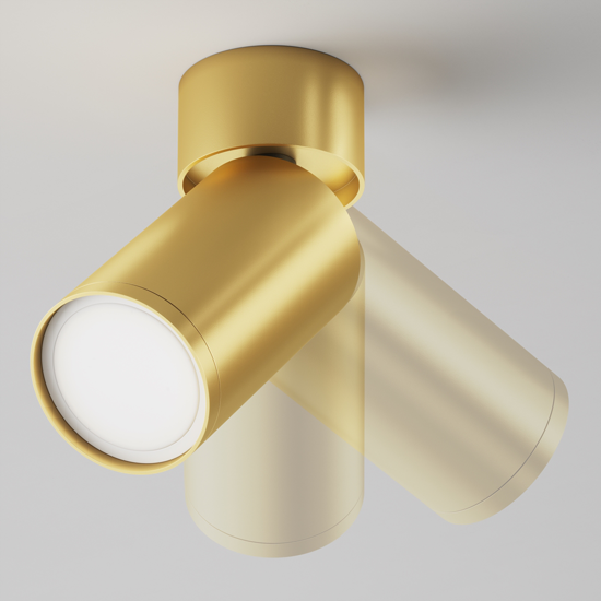 Maytoni focus applique da parete con spot orientabile oro satinato