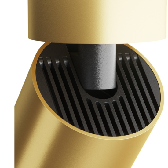 Maytoni focus applique da parete con spot orientabile oro satinato