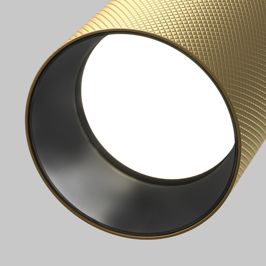 Applique da parete con spot cilindro orientabile oro nero maytoni focus