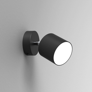 Applique da parete con spot orientabile nero fp