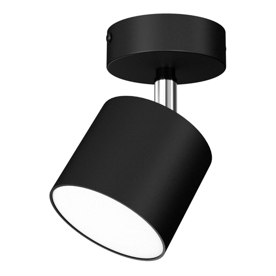 Applique da parete con spot orientabile nero fp